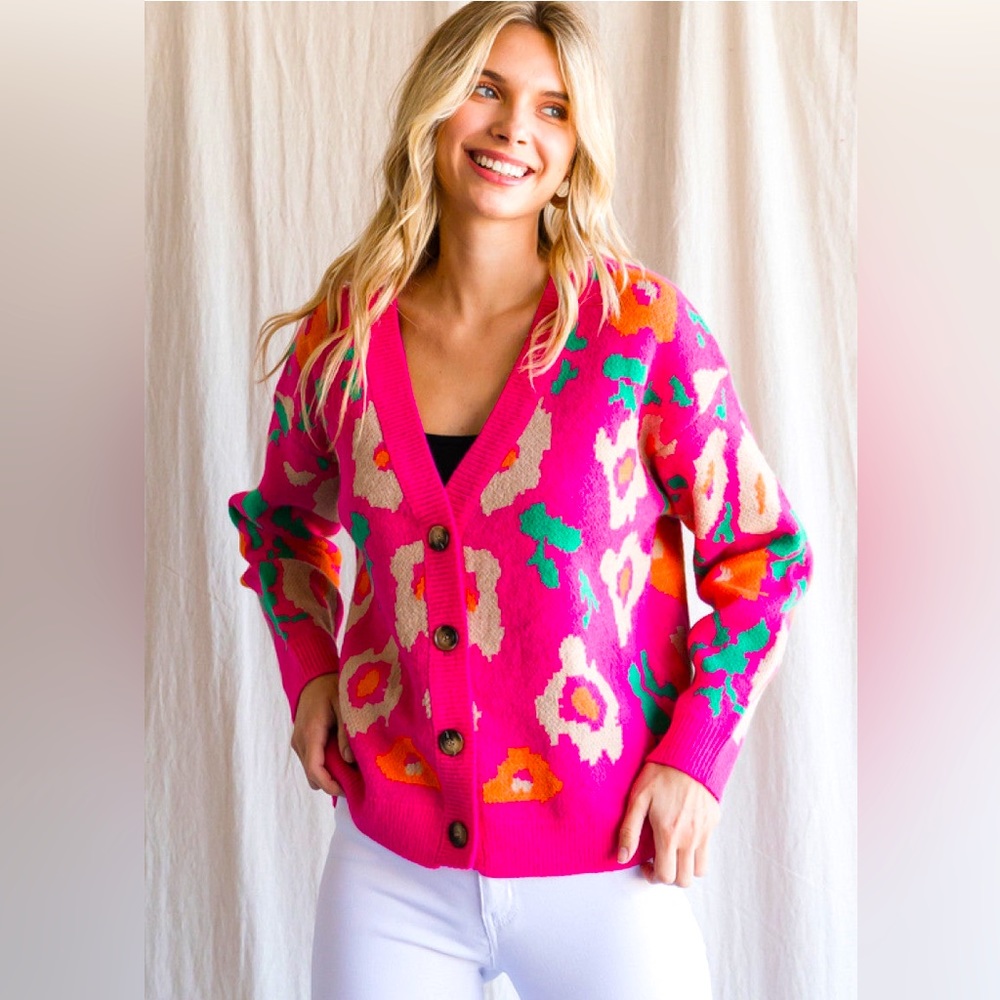 JODIFL Floral Cardigan